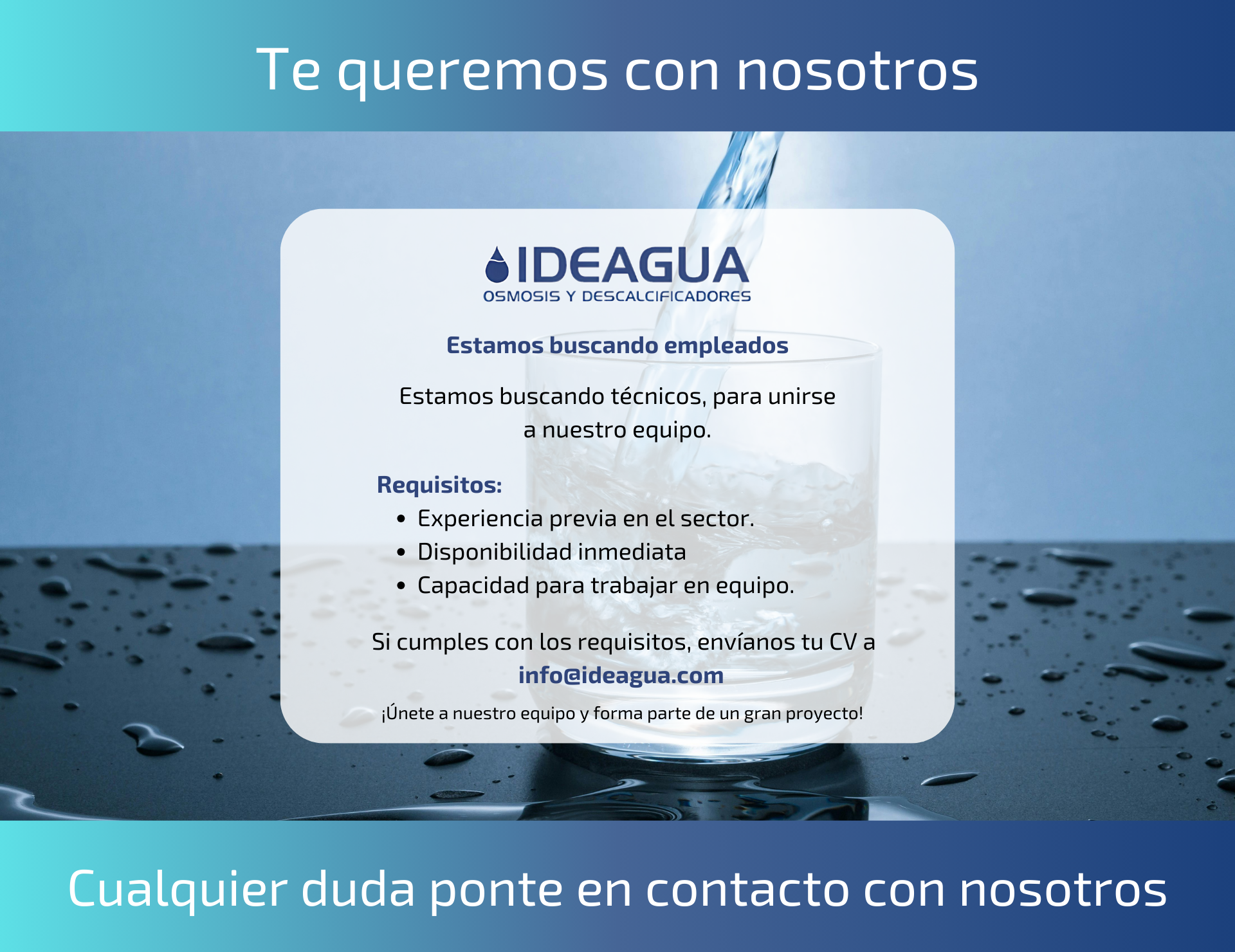 Trabaja con nosotros - Ideagua